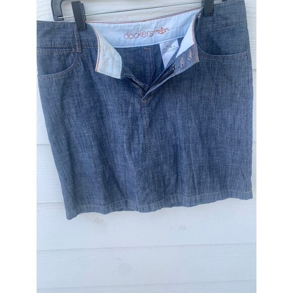 Dockers Denim Jean Skirt Size 8 - Picture 4 of 6